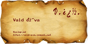 Vald Éva névjegykártya