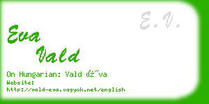 eva vald business card